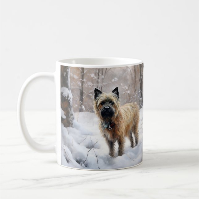 Cairn Terrier Let It Snow Christmas Coffee Mug (Left)