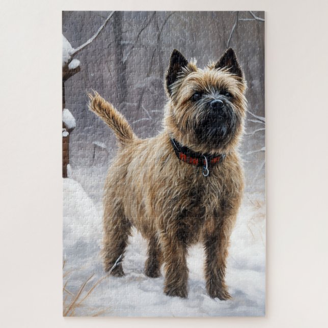 Cairn Terrier Let It Snow Christmas  Jigsaw Puzzle (Vertical)