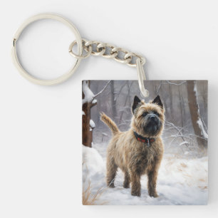 Cairn Terrier Let It Snow Christmas  Key Ring