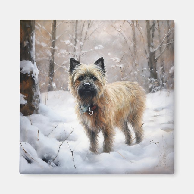 Cairn Terrier Let It Snow Christmas Magnet (Front)