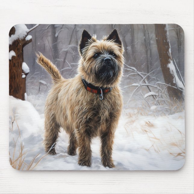 Cairn Terrier Let It Snow Christmas  Mouse Pad (Front)