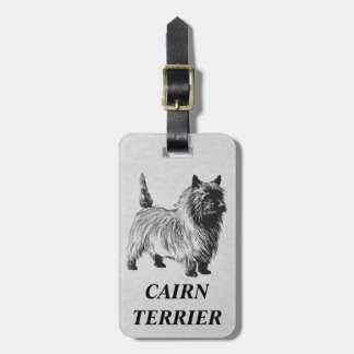 cairn terrier luggage tag