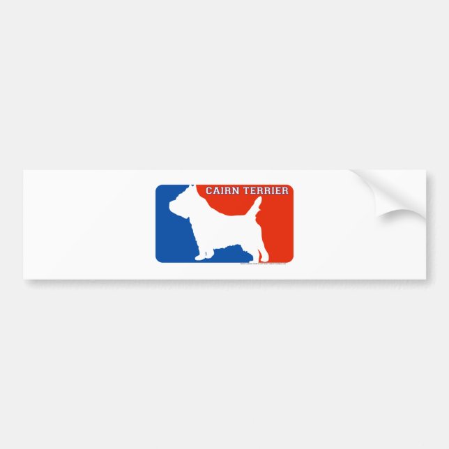 Cairn Terrier Major League Dog Bumper Sticker (Front)