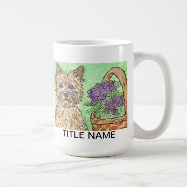 Cairn terrier mug personalize birthday relation (Right)