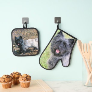 Cairn Terrier Oven Mitt & Pot Holder Set