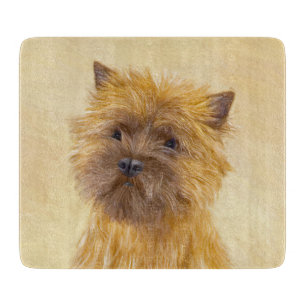Cairn Terrier Painting - Cute Original Dog Art Cutting Board