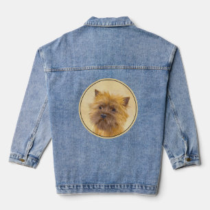 Cairn Terrier Painting - Cute Original Dog Art Denim Jacket