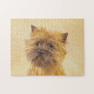 Cairn Terrier Painting - Cute Original Dog Art Jigsaw Puzzle