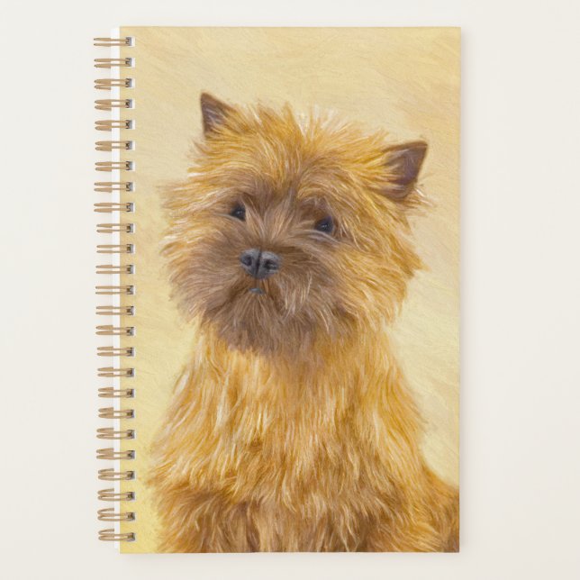 Cairn Terrier Painting - Cute Original Dog Art Planner (Front)
