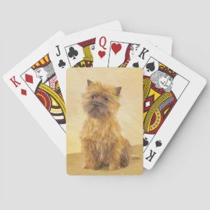 Cairn Terrier Painting - Cute Original Dog Art Playing Cards