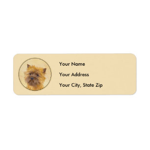 Cairn Terrier Painting - Cute Original Dog Art Return Address Label