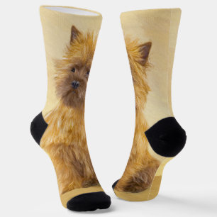 Cairn Terrier Painting - Cute Original Dog Art Socks