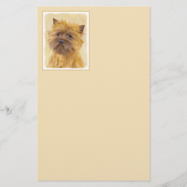 Cairn Terrier Painting - Cute Original Dog Art Stationery (Front)