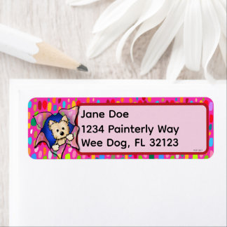 Cairn Terrier Party Blast Return Address Label