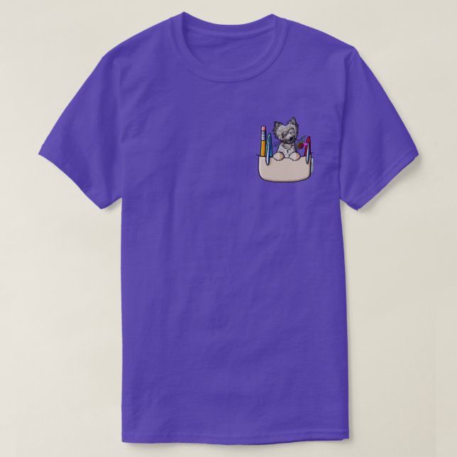 Cairn Terrier Pocket Protector T-Shirt (Design Front)