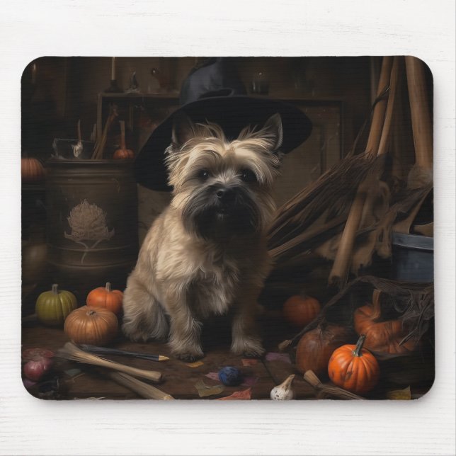 Cairn Terrier Pumpkins Halloween Scary  Mouse Pad (Front)