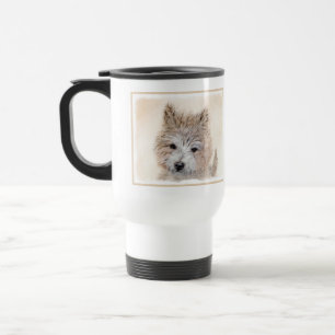 Cairn Terrier Puppy Painting - Original Dog Art Travel Mug