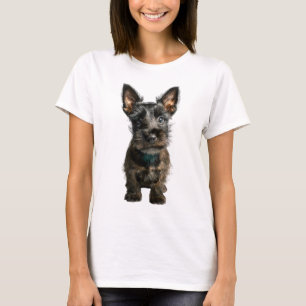 Cairn Terrier Puppy Portrait Dark Brindle Women T-Shirt