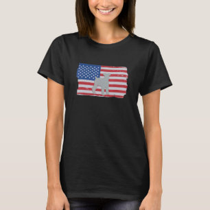 Cairn Terrier Retro US Flag Dog T-Shirt