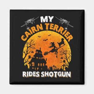 Cairn Terrier Ride Shotgun Funny Cairn Terrier Dog Magnet