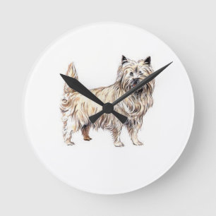 Cairn Terrier Round Clock