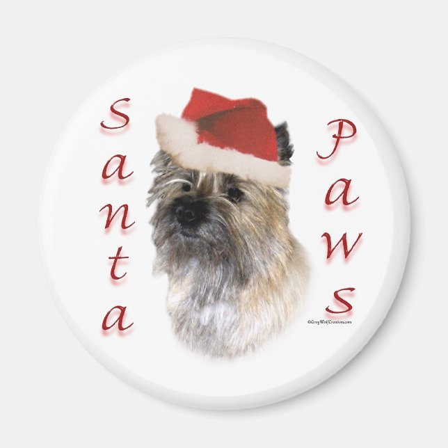 Cairn Terrier Santa Paws Magnet (Front)