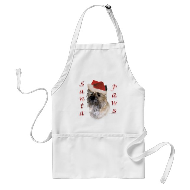 Cairn Terrier Santa Paws Standard Apron (Front)