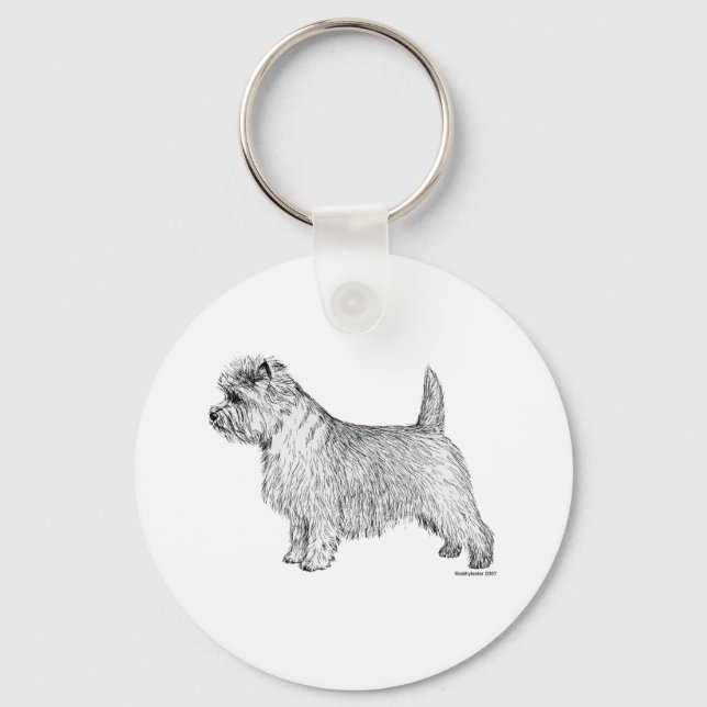 Cairn Terrier Side Key Ring (Front)