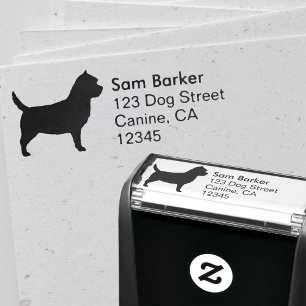 Cairn Terrier Silhouette Return Address Self-inking Stamp
