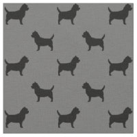 Cairn Terrier Silhouettes Grey and Black