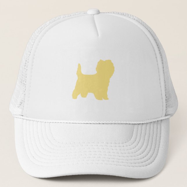 cairn terrier silo cream trucker hat (Front)