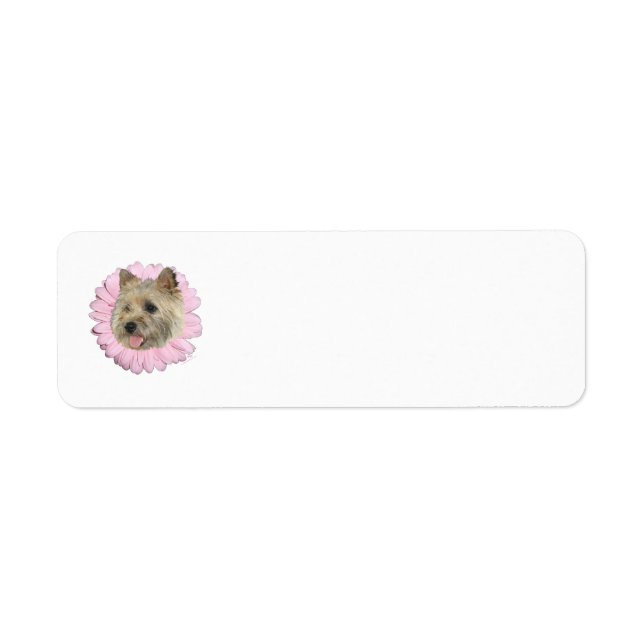 Cairn Terrier Springtime Flower Return Address Label (Front)