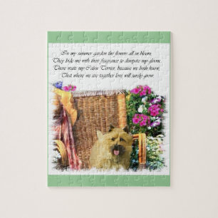 Cairn Terrier Summer Garden Jigsaw Puzzle