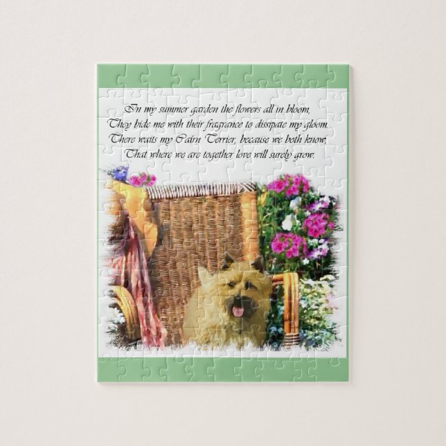 Cairn Terrier Summer Garden Jigsaw Puzzle (Vertical)