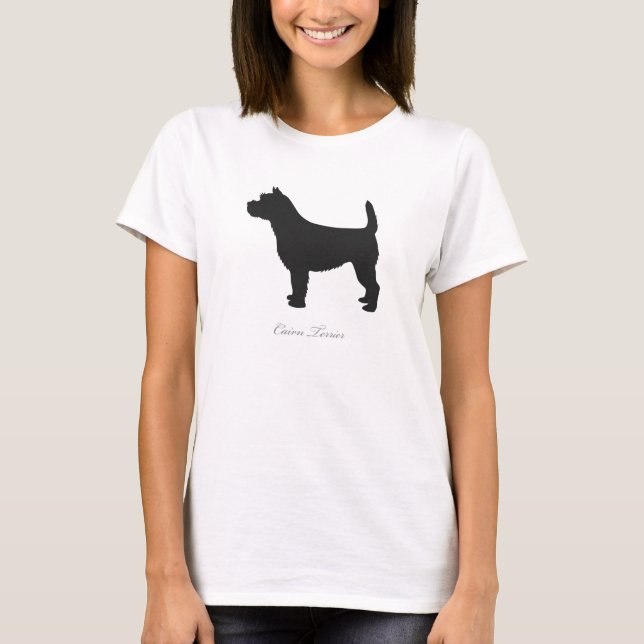 Cairn Terrier T-shirt (black silhouette) (Front)
