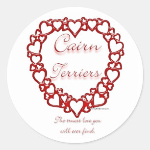 Cairn Terrier True Love - Customised Classic Round Sticker