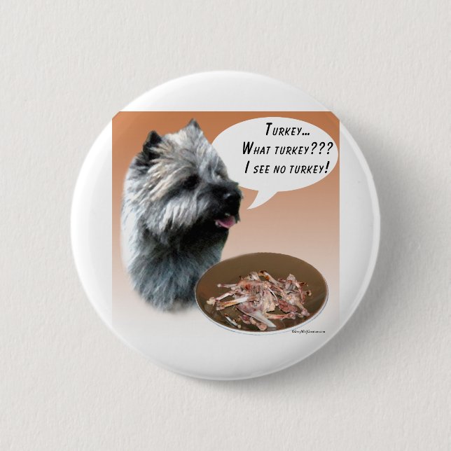 Cairn Terrier Turkey 6 Cm Round Badge (Front)