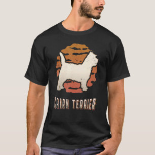 Cairn Terrier Vintage Retro Classic Dog Sunset T-Shirt