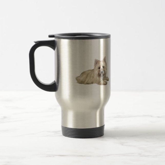 Cairn Terrier (Wheaten) - lying down Travel Mug (Left)
