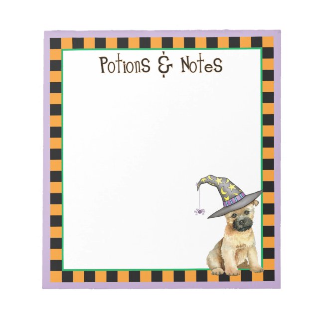 Cairn Terrier Witch Notepad (Front)