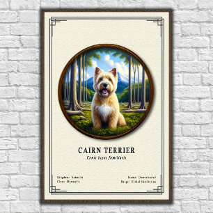 Cairn Terrier Zoology Series Poster