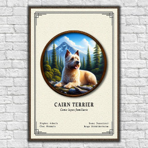 Cairn Terrier Zoology Series Poster
