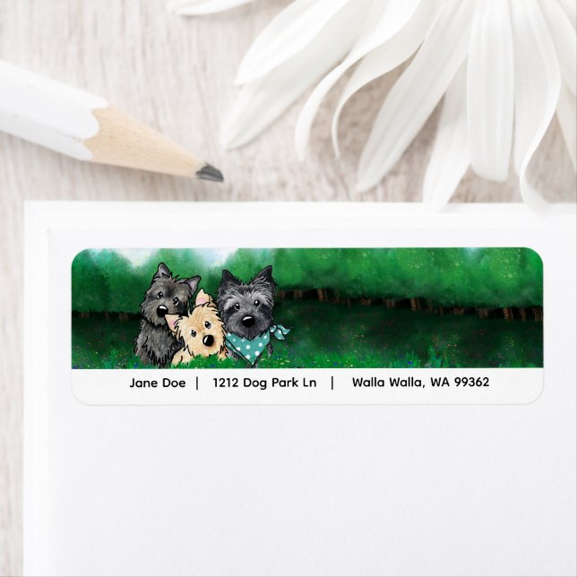 Cairn Terriers Address Return Address Label (Insitu)