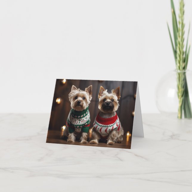 Cairn Terriers Christmas Card (Front)