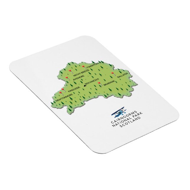 Cairngorms National Park map Magnet (Right Side)