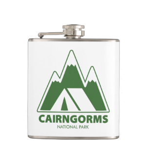 Cairngorms National Park Mountains Camping Hip Flask
