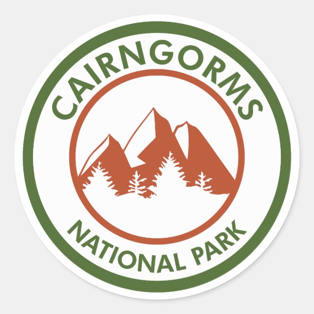 Cairngorms National Park Scotland Classic Round Sticker (Front)