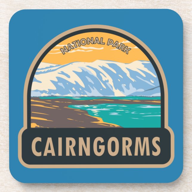 Cairngorms National Park Scotland Loch Etchachan  Coaster (Front)