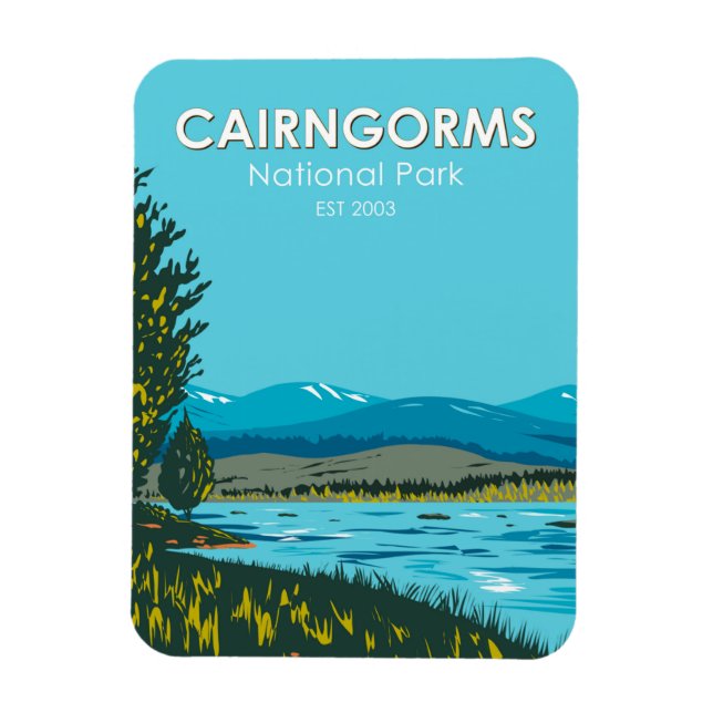 Cairngorms National Park Scotland Loch Morlich Magnet (Vertical)