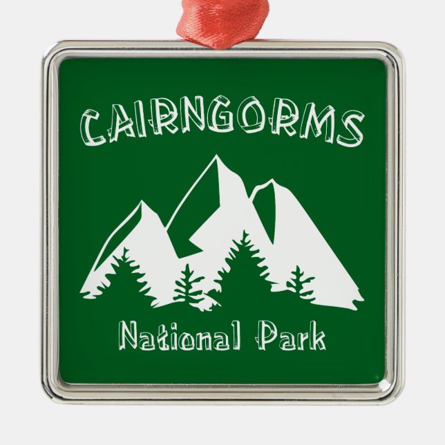 Cairngorms National Park Scotland Metal Ornament (Front)
